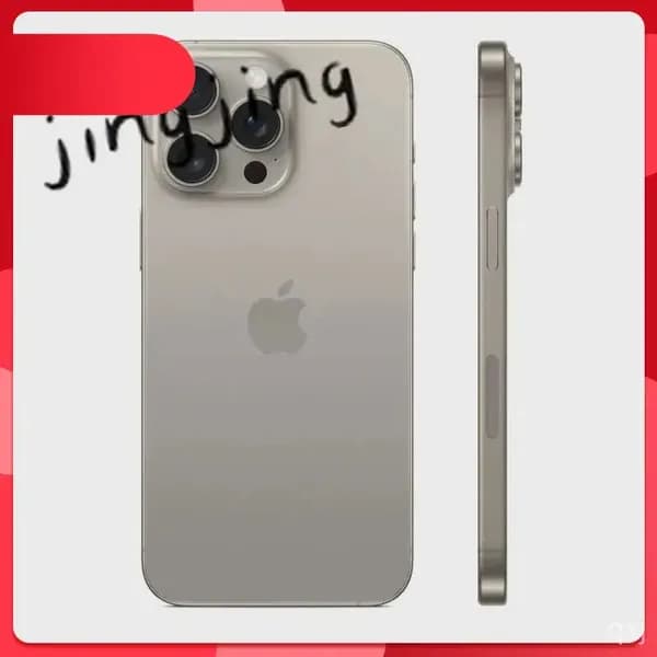Премиальный образец iPhone 15 Pro в оттенке Natural Titanium, качественный макеткопия смартфона Айфон 15 Про, применяемый для витрины