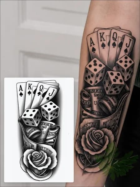 Tattoo'шки Временная тату "Карты" 12*21см