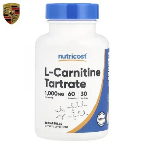 Nutricost, L-карнитин тартрат, 60 капсул (500 мг на капсулу)