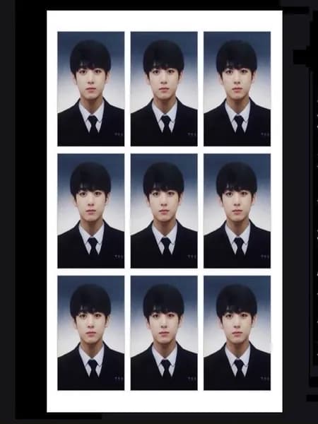 КРОР-BTS jungkook Фотография на удостоверение личности, целая фотография