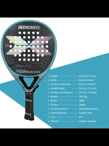 2026 Паdel теннисная ракетка 1PCS 3D 18K Blue