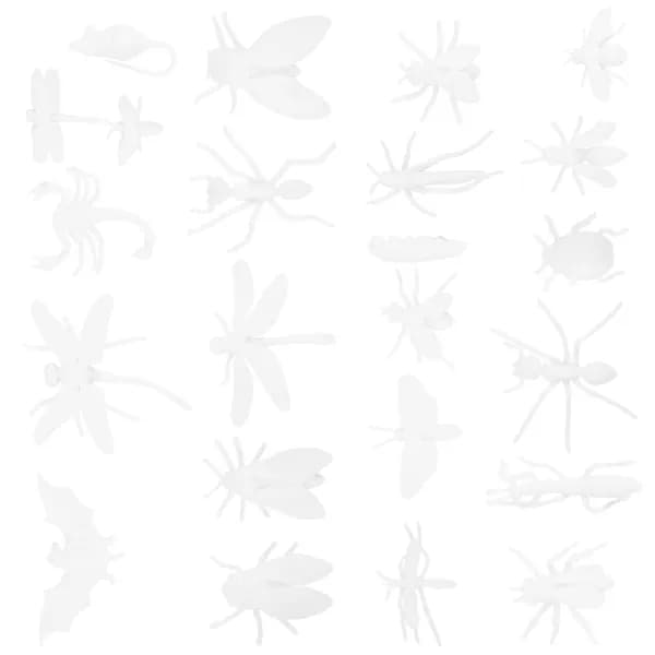 Пластиковые модели насекомых из abs белого цвета для творчества и украшения, комплект из 23 штук
