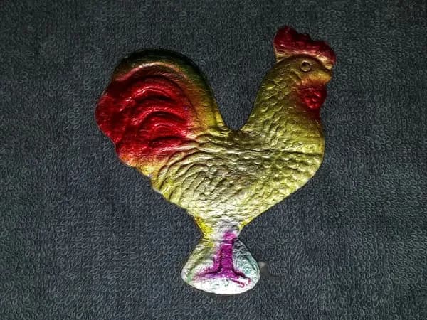 Елочная игрушка СССР Петух картонаж