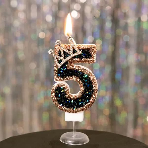 Свечи для торта цифра 5 "5", 7.5 см х 4 см, 1 шт