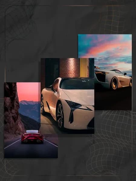 Набор постеров машины "Lexus" (3 шт)
