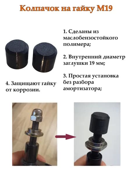 Колпачки на гайки переднего амортизатора Kugoo M4 и аналогов