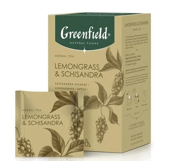 Greenfield Чай травяной Tisane Lemongrass & Schisandra, 20 пирамидок по 1,8 гр/