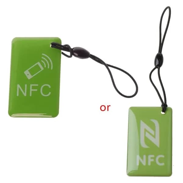 (1 шт) водонепроницаемая карта Ntag213 c NFC-меткой-зеленой
