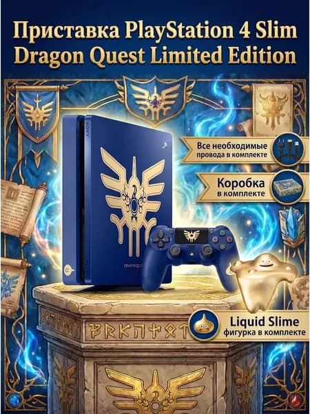 Игровая приставка PS4 Slim 1Тб "Dragon Quest Edition"