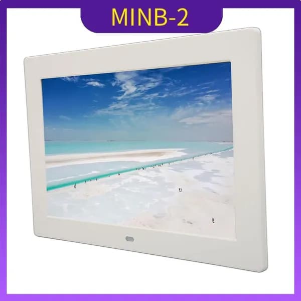 10 Inch Digital Photo Frame, Поддерживает мультимедийный контент и дистанционное управление, для улучшения интерьера Белый американский стандарт