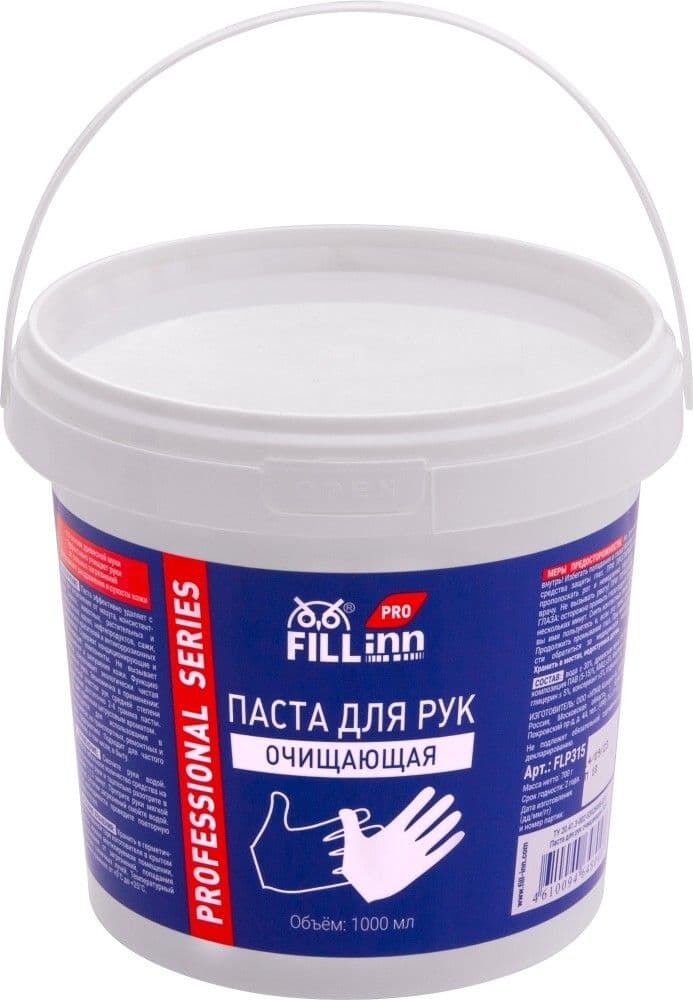 Паста для рук очищающая(на основе древесной муки), 1 л (ведро) FILL Inn FLP315