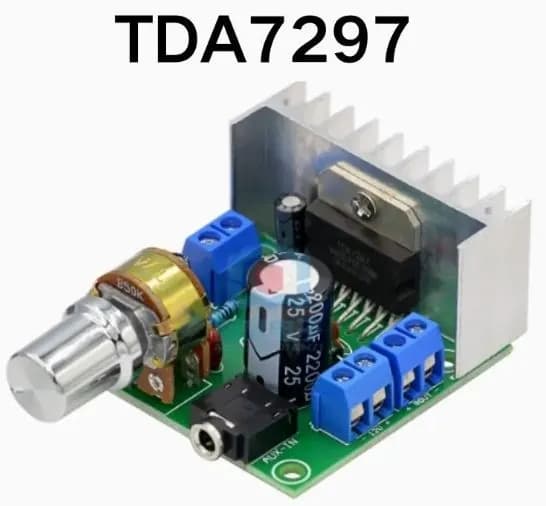 Плата усилителя TDA7297 Двухканальный бесшумный 12В FE-9720B