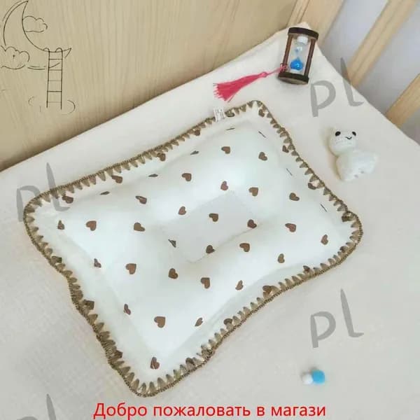 Подушка для новорожденных  25x40 см, Хлопок