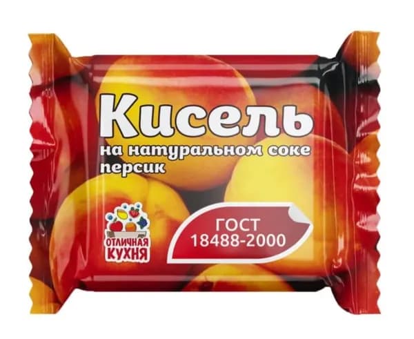 Отличная кухня Кисель в брикете Персик, 200 г