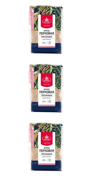 Агро-Альянс Экстра Крупа перловая Голландка, 500 г, 3 шт