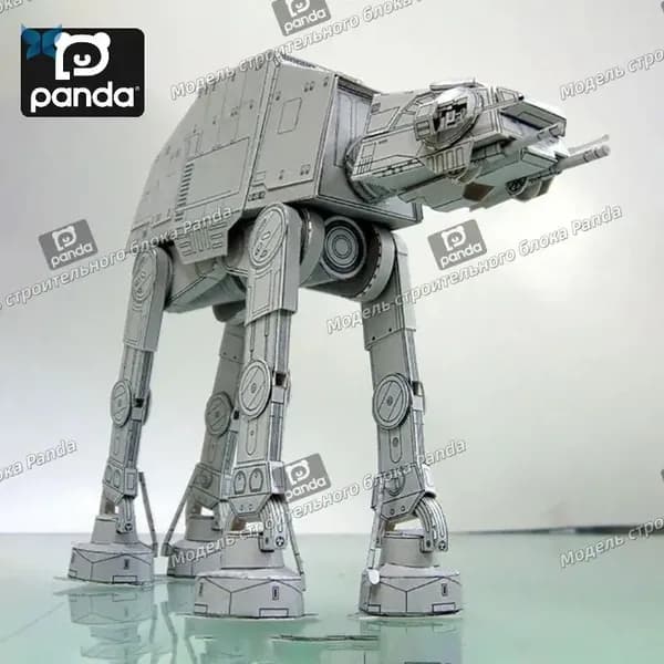 Перехватчик НЛО, бронированный робот, AT-AT, Mecha R2-D2, 74-Z и всадник, бумажная модель