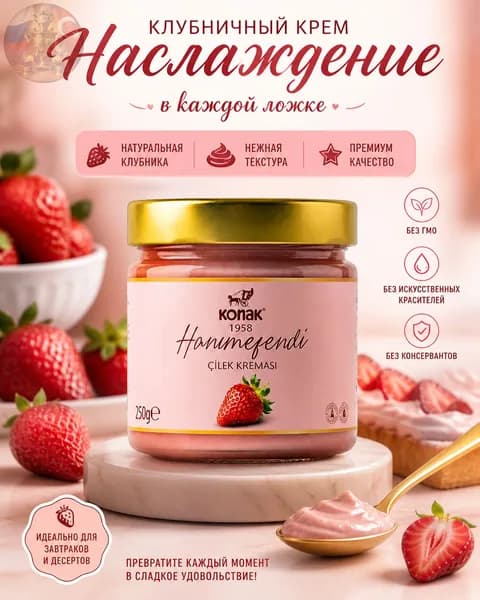 KONAK Для дам Крем с клубникой 250 г