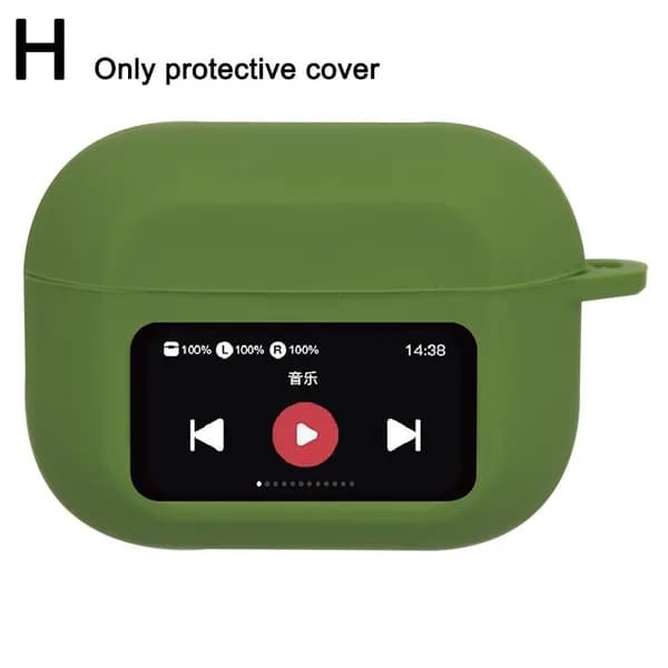 Беспроводной чехол для наушников Bluetooth, силиконовый защитный чехол для AirPods A9pro с экраном