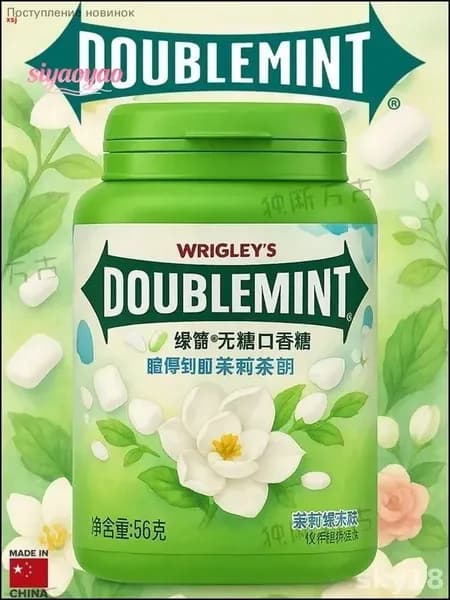 Жевательная резинка Wrigley's жасмин и зеленый чай 56 г без