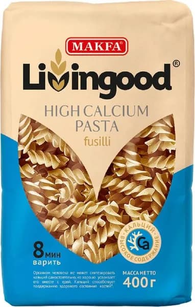Макароны Makfa Pasta Fusilli с водорослями 400г