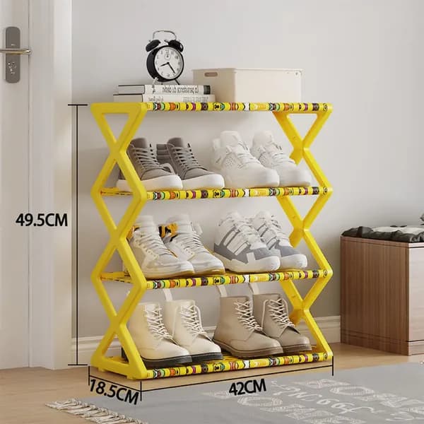 asdoklhq Этажерка для обуви, Пластик, Нержавеющая сталь, 42х18.5х49.5 см