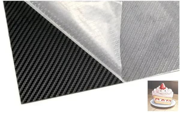 Эксклюзивный карбоновый матовый лист Kydex 300x200x2 мм с диагональной текстурой для создания ножен.