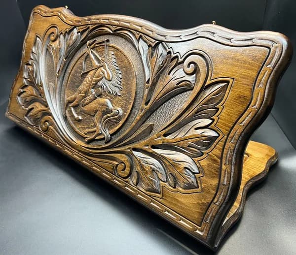 Нарды резные "Знак Зодиака СТРЕЛЕЦ" большие 60 см