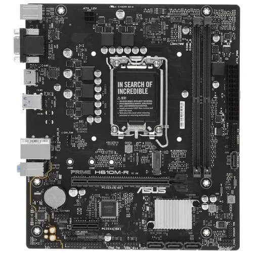 ASUS PRIME H610M-R-SI [LGA 1700, Intel H610, 2xDDR5-5600 МГц, 1xPCI-Ex16, 1xM.2, Micro-ATX], Материнская плата