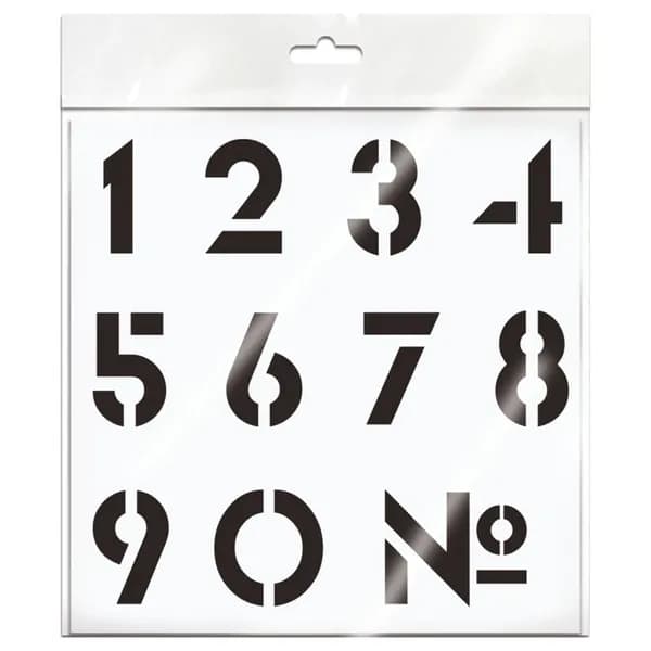 Трафарет цифры пластиковый ArtSpace 20х20 см (ТЦ2020_45561)