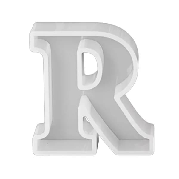 Буквенный силиконовый молд для брелока, - R