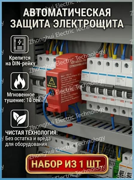 Огнетушитель самосрабатывающий аэрозольный для электрощита, дома и автомобиля, автоматический, компактный, набор 1 шт.
