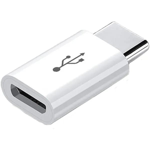 Переходник Micro USB мама USB-C папа , Белый