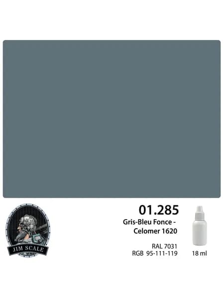 Акриловая краска Jim Scale Gris-Bleu Fonce Celomer 1620, 18 мл