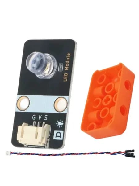 Модуль световой индикации многоцветный LED, корпус как конструкторный блок, разъем PH2.0, высокий уровень запуска освещения для самоделок
