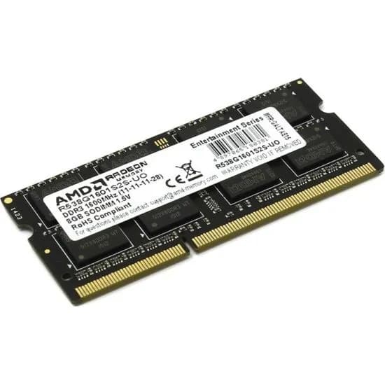 AMD Оперативная память Оперативная память AMD SO-DIMM DDR3 8Gb 1600MHz pc-12800 (R538G1601S2S-U) Rtl DDR3, 1333 МГц, 1 x 8 ГБ (R538G1601S2S-U)