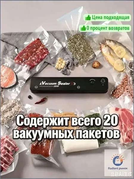 Вакуумная упаковочная машина Вакуумные упаковочные пакеты, 17*25