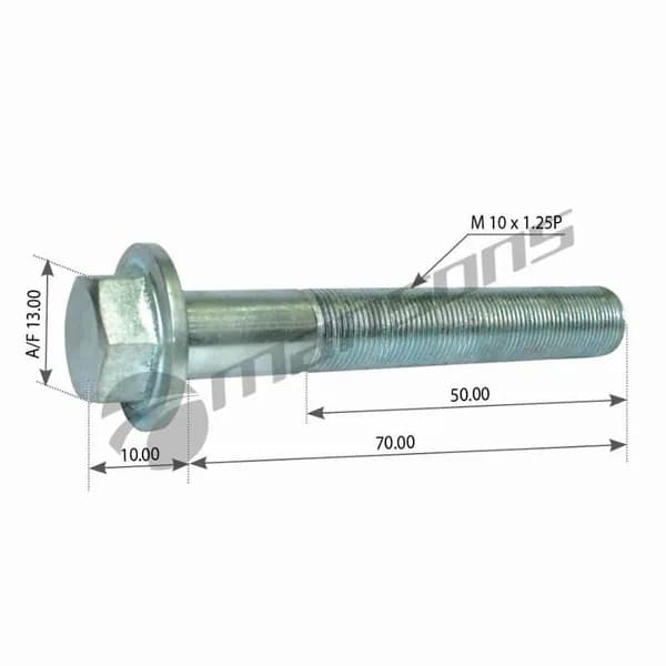 Болт выпускного коллектора M10*1.5*070 Iveco (Mansons)