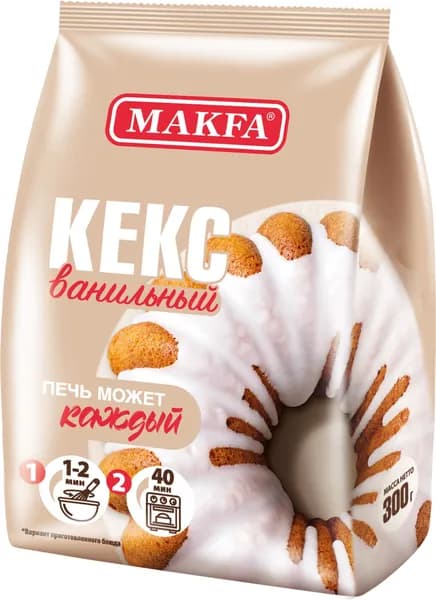 Смесь для приготовления Makfa Ванильный кекс, 300 г