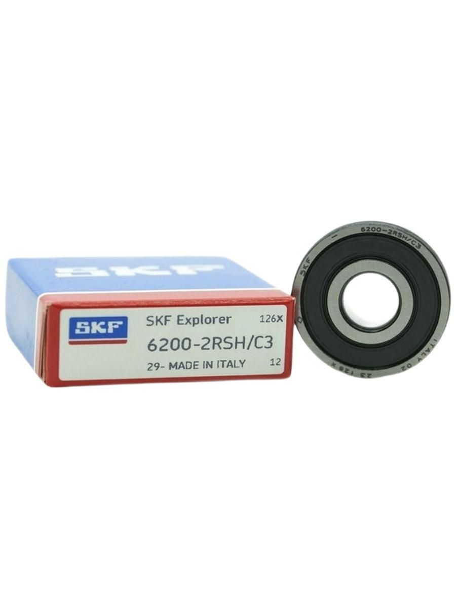 Подшипник 6200-2RSH/C3 SKF (10x30x9 мм) шариковый радиальный, водостойкий с тепловым зазором для стиральных машин и электроинструмента, 1 шт.