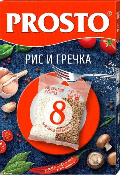 Смесь круп Prosto Ассорти греча + рис 8пак*62.5г