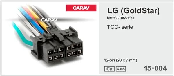 Разъем для подключения магнитолы LG (GoldStar) TCC-series (select models)
