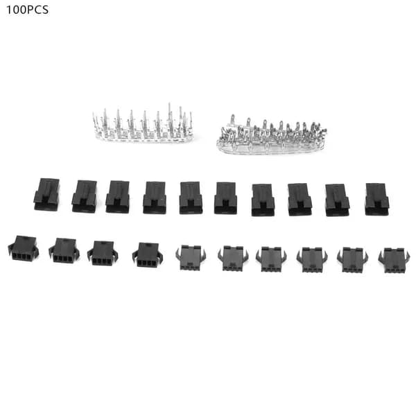 100PCS SM Plug 4pin Разъем Male Female Провод Перемычка Pin Header Корпус Набор