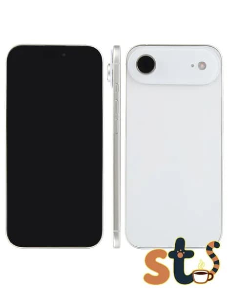 Макет iPhone 17 Air белый с черным экраном