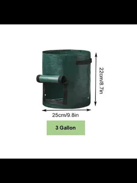 5 мешков для выращивания, 3 Gallon, темно-зеленые