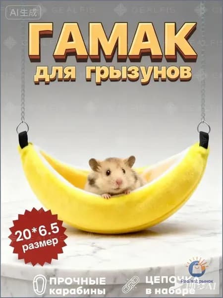 Гамак домик для крыс грызунов банан 20 см