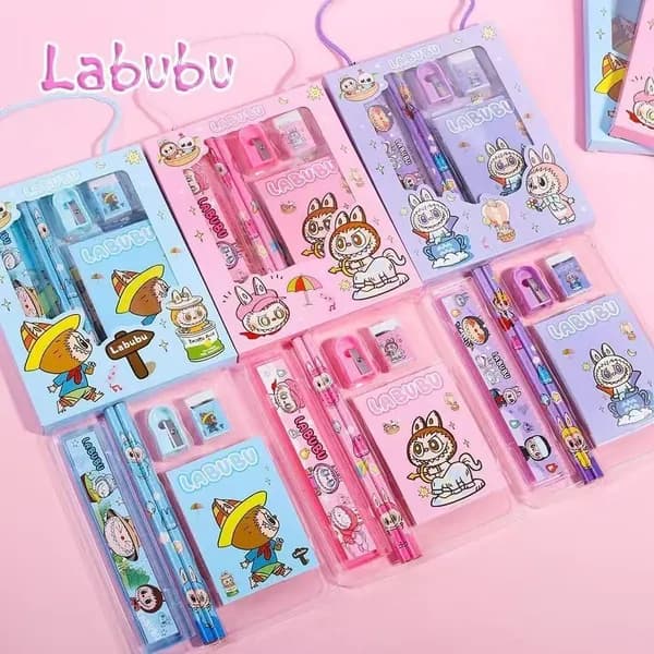 Набор канцтоваров Labubu, розовый