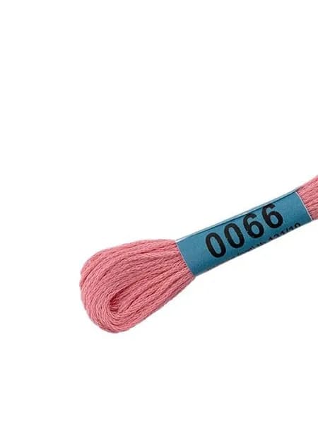 Мулине 100% хлопок, 4 шт - цвет 0066 св. розовый