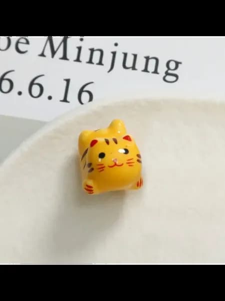 Бусы Имбирный кот Бусина