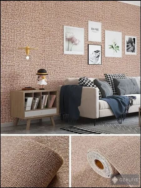 Самоклеящаяся 3D пенная ПВХ плитка лен чистый цвет 50см x 2.8/5м утолщенная настенная наклейка для ремонта и украшения дома