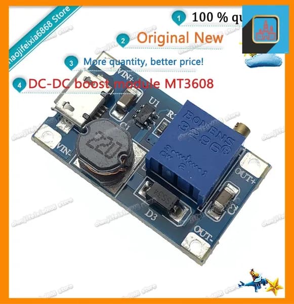 1 шт. Модуль MT3608 усилительной платы 2A (с микропроцессором)